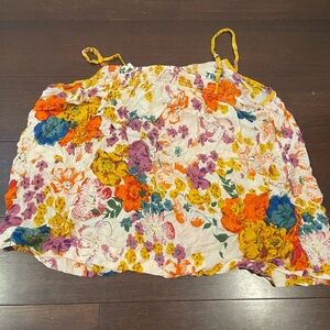 anthropologie floral Print tank Camisole pj Top medium